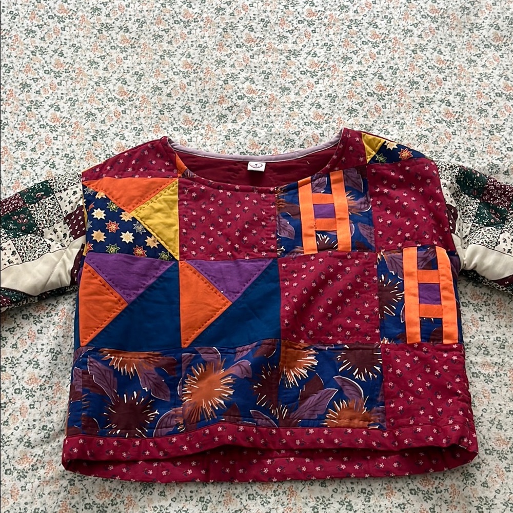 Handmade patchwork quilt top